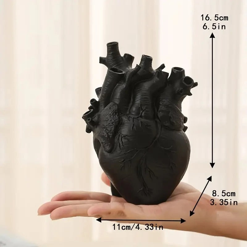 Heart Shaped Resin Vase