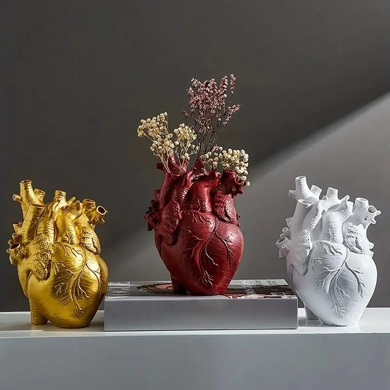 Heart Shaped Resin Vase