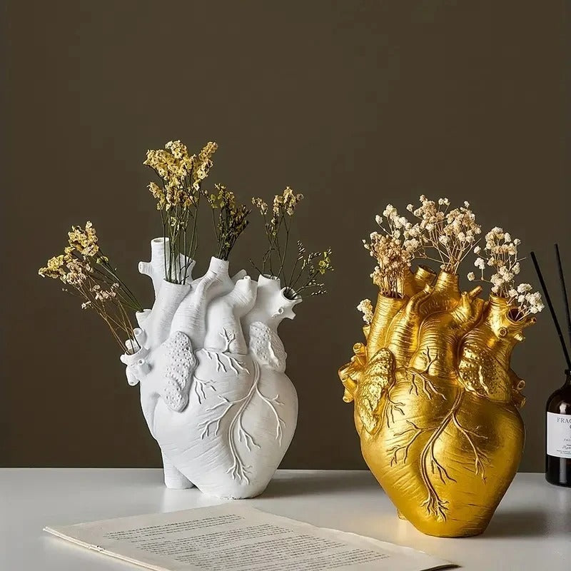 Heart Shaped Resin Vase