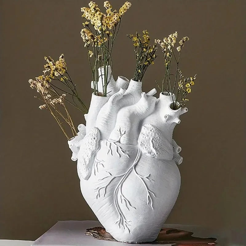 Heart Shaped Resin Vase